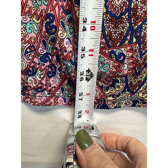 MSK Paisley Bell Sleeve Dress 1X – Colorful Boho Print - Picture 5 of 8